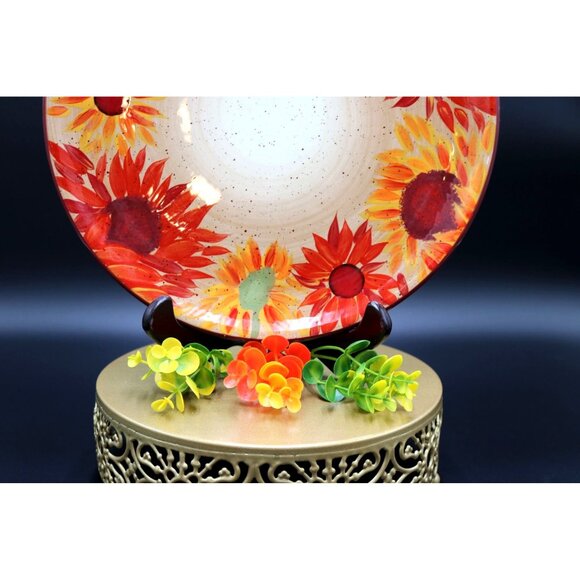 Vintage Sunflower Pfaltzgraff "Evening Sun", Hand Painted 12" Platter - Picture 2 of 4